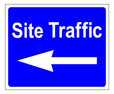 Site Traffic Left sign