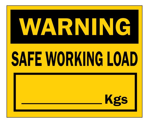 Safe Working Load sign
