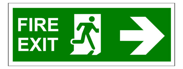 Fire Exit Right sign