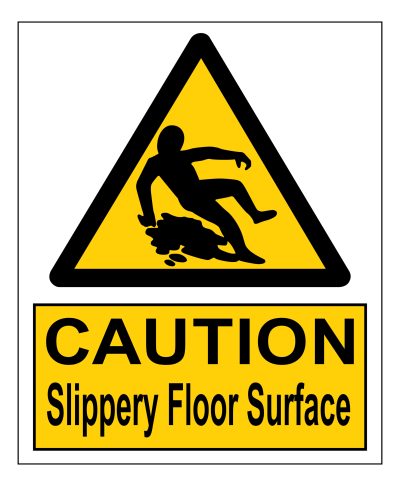 Caution Slippery Floor Surface sign