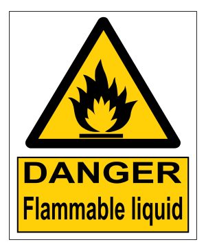 Flammable Liquid sign