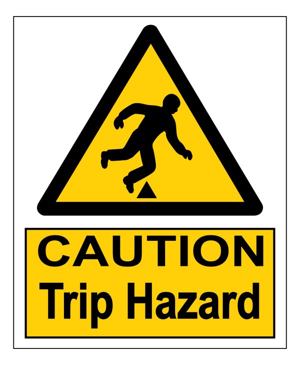 Caution Trip Hazard sign