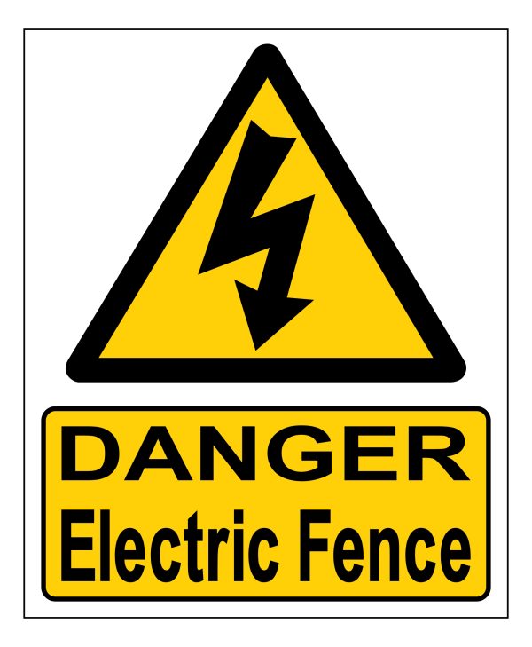 Caution Electric Fence signs