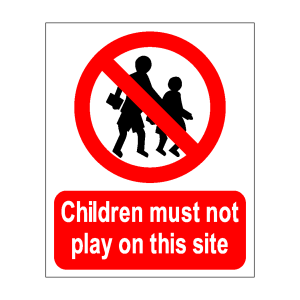 Children Must Not Play On This Site