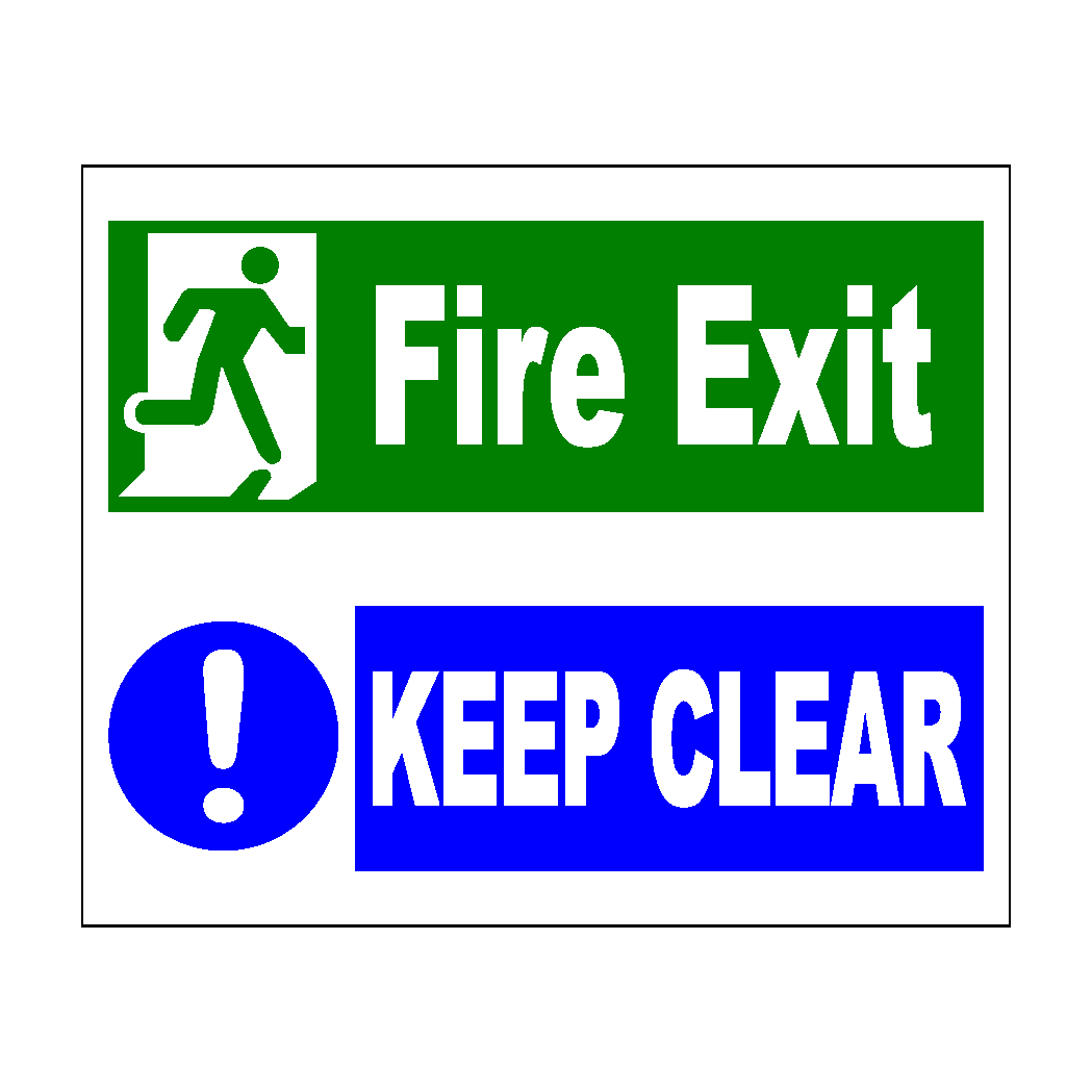 Fire Exit Keep Clear – Mac Safety Signs