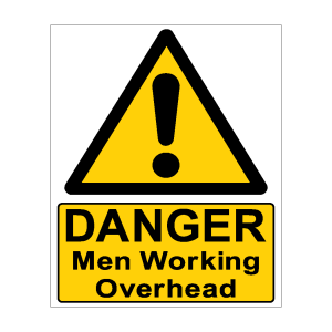 Danger Men Working Overhead