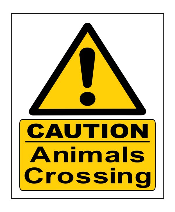 Caution Animals Crossing