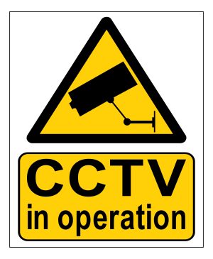 CCTV In Operation sign