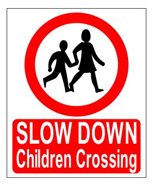Caution Children Crossing sign