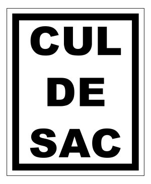 Cul De Sac sign