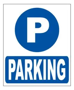Parking sign