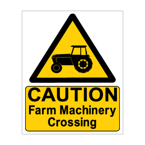 Caution: Farm Machinery Crossing