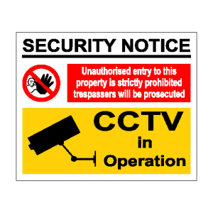 Security Notice: CCTV in Operation