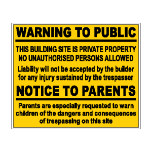 Warning to Public / Notice to Parents