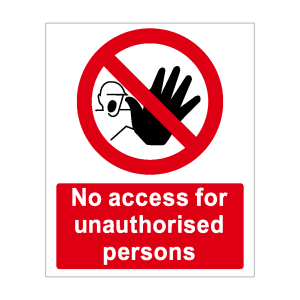 No Access For Unauthorised Persons