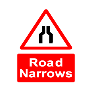 road narrows