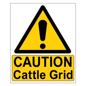 Caution Cattle Grid sign